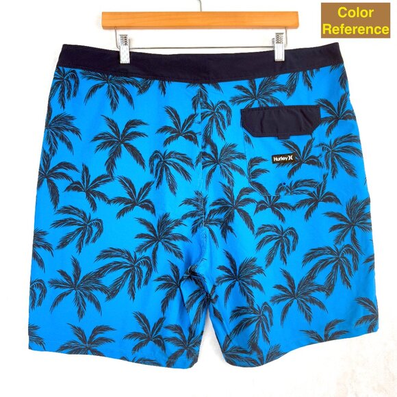 Hurley Weekender 20" Board Shorts Mens 38 Blue Palm Beach Surf Swim - Picture 6 of 10